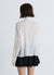 Camicia con rouches e collo alto