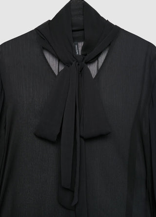 Blouse with sash belt