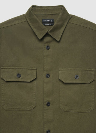Camicia worker a tinta unita con tasche