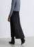 Pleated circle skirt in plain satin-like fabric