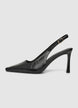 High-heeled slingback with pointed toe - 36