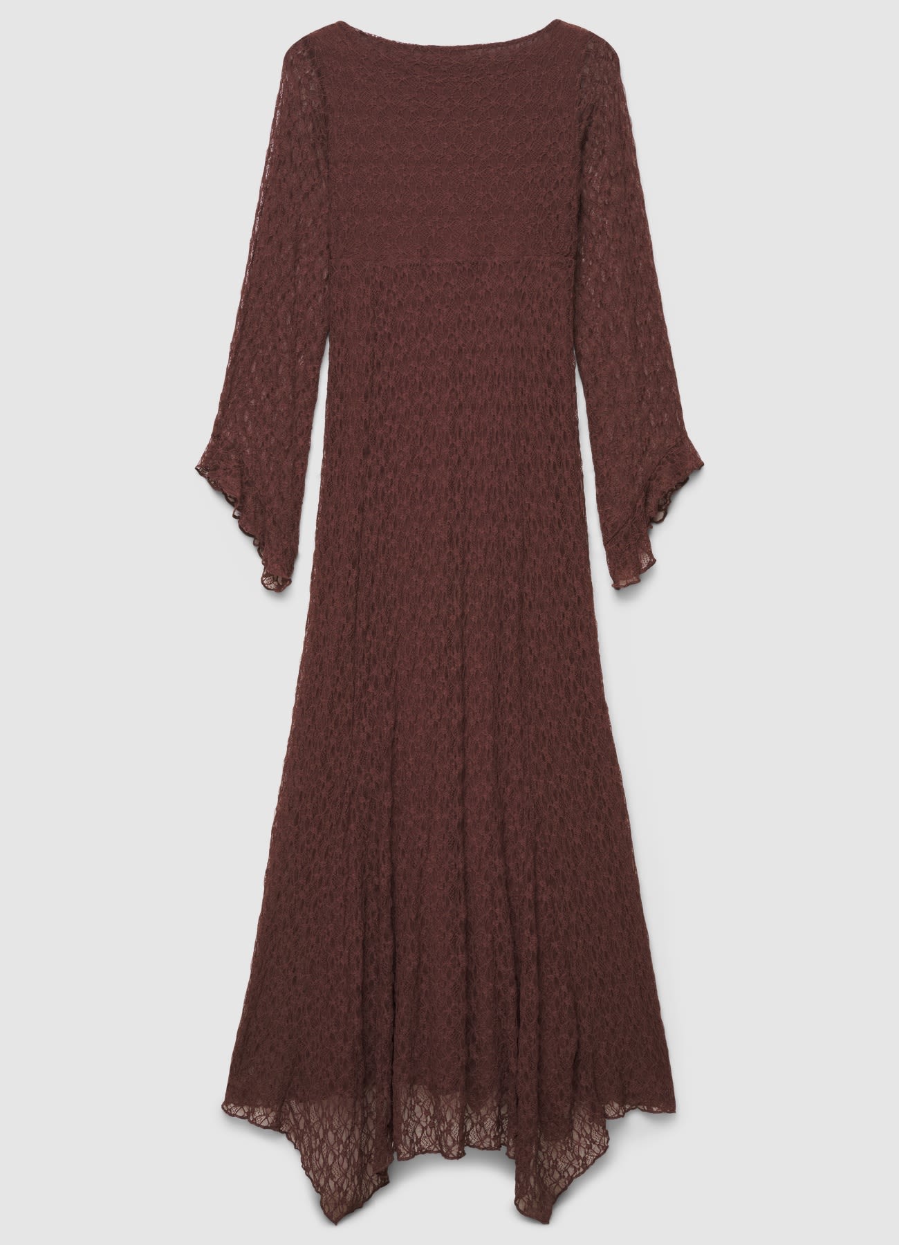 Long lace dress with V-neckline – Calliope
