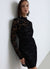 Vestito mini in pizzo a collo alto