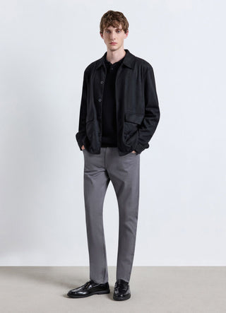 Pantalon 5 poches en drill uni