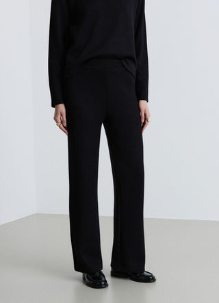 Soft solid-colour palazzo trousers