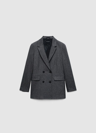 Solid-colour double-breasted jacket