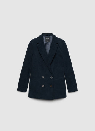 Double-breasted corduroy jacket