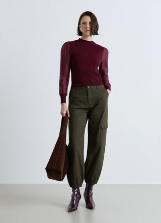 T-shirt con maniche lunghe in bitessuto