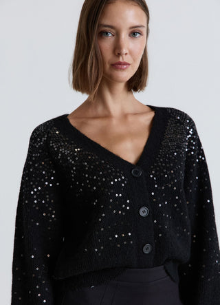 Cardigan con paillettes