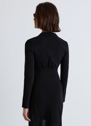 Crop bustier košulja sa V-izrezom