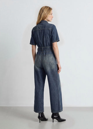 Tuta con zip e cintura