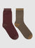 Pack of 2 striped socks with a shimmering effect