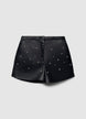 Shorts in similpelle con strass - XS