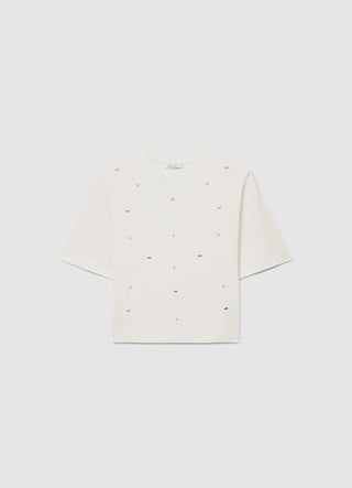 T-shirt avec applications perles