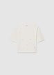 T-shirt con applicazioni perle - L