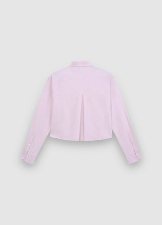 Camicia crop in cotone