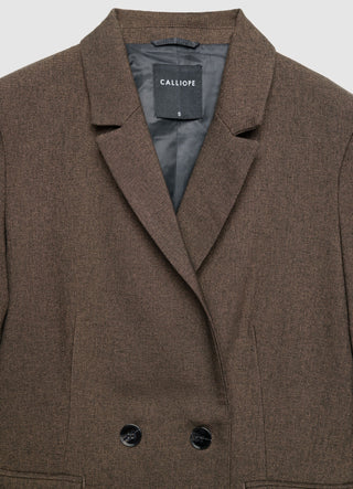 Solid-colour double-breasted jacket