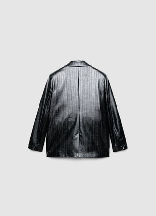 Veste à un bouton effet enduit