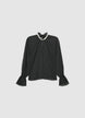 Camicia con collo alto e applicazioni - XS