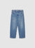 Solid colour baggy relaxed jeans