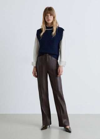 Gilet in maglia con applicazioni strass
