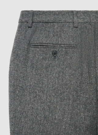 Pantaloni straight con microfantasia