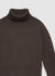 Maglia dolcevita scatolare a costa inglese