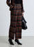 Straight check trousers