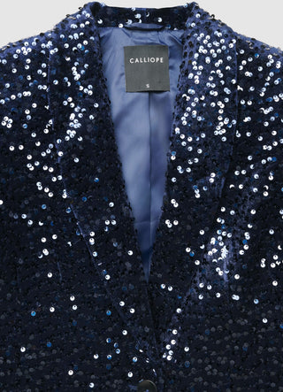 Single-breasted jacket with sequins