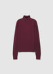 Uni-farbener Rollkragenpullover - XS