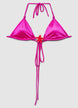 Dreieckiger Bikini-BH mit Knoten und Blumenapplikation - 85 C
