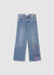 Wide-leg jeans with Hello Kitty print