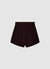 Gonna-pantalone corta con pieghe e fibbia