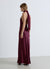 Vestito lungo all'americana con fiocco