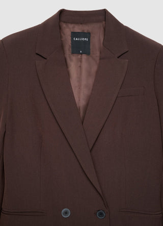 Solid colour double-breasted jacket