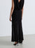 Long flare skirt in solid-colour georgette