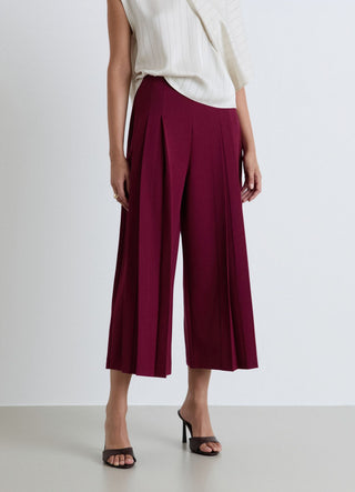 Culotte-Hosen mit symmetrischen Falten