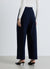 Plain-colour palazzo trousers with pleats