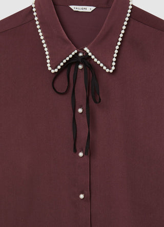 Camicia perle e fiocco