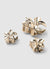 Pack 3 fermagli a fiore con effetto laminato