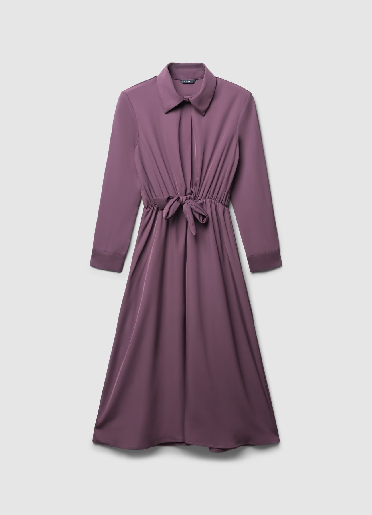 uniqlo rayon long sleeve dress Shirt dress with knot – Calliope