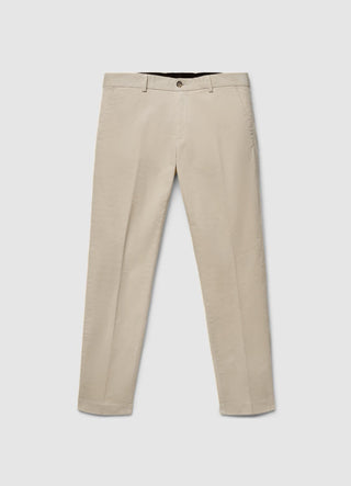 Pantaloni chino in velluto a tinta unita