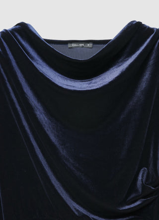 Vestito midi drappeggiato in ciniglia