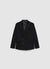 Giacca doppiopetto simil satin con revers in raso