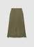 Long solid-colour cargo skirt