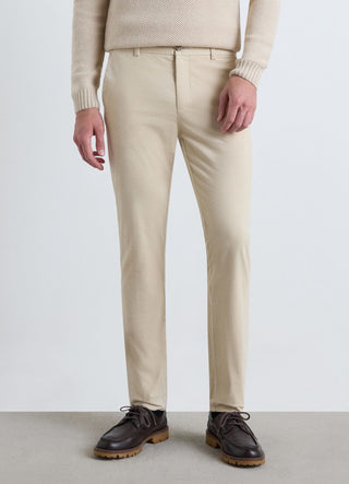 Pantaloni chino in velluto a tinta unita