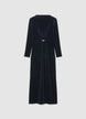 Langes Kleid aus Samt mit Schnalle - XS