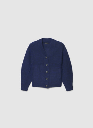 Einfarbiger Strickcardigan mit Knöpfen