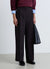 Pantaloni straight sartoriali a righe con pinces