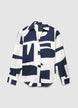 Camicia con colletto classico e stampe - S